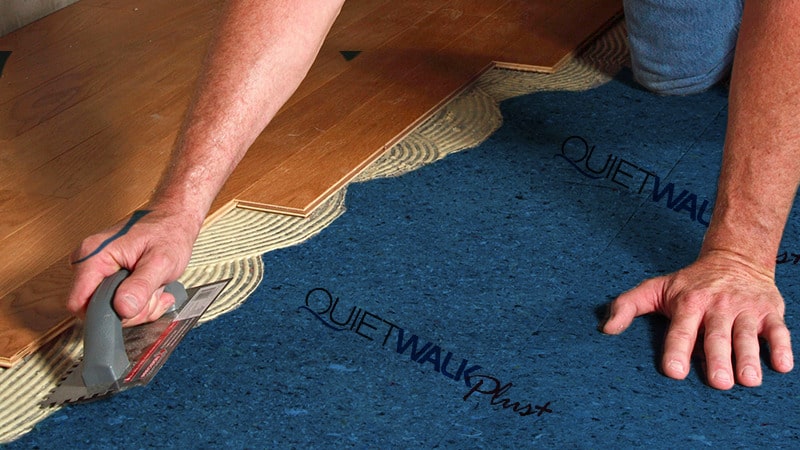 Can you use QuietWalk for glue down or nail down flooring?