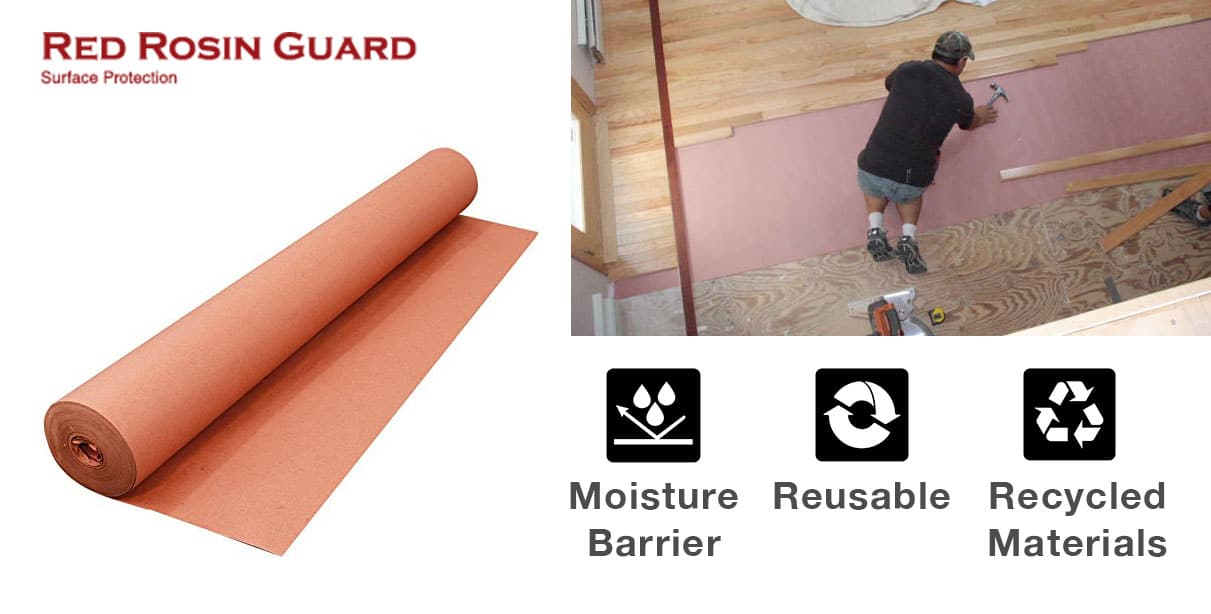 Red Rosin Paper - Used for Flooring, Roofing and Surface Protection