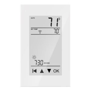 Touch Screen 7-Day Programmable Smart Home Wi-Fi Thermostat with Floor Sensor and Built-In GFCI